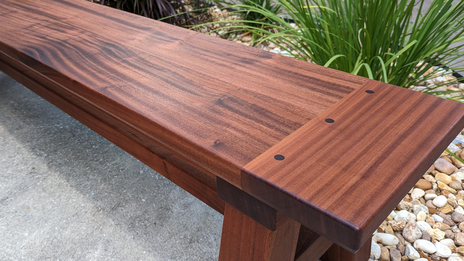 AFRICAN MAHOGANY TABLE BENCH