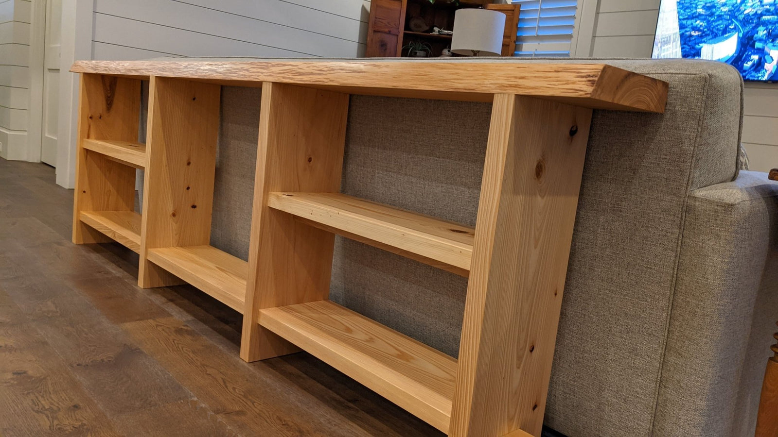 LIVE EDGE CYPRESS SOFA TABLE - MorningWood Company