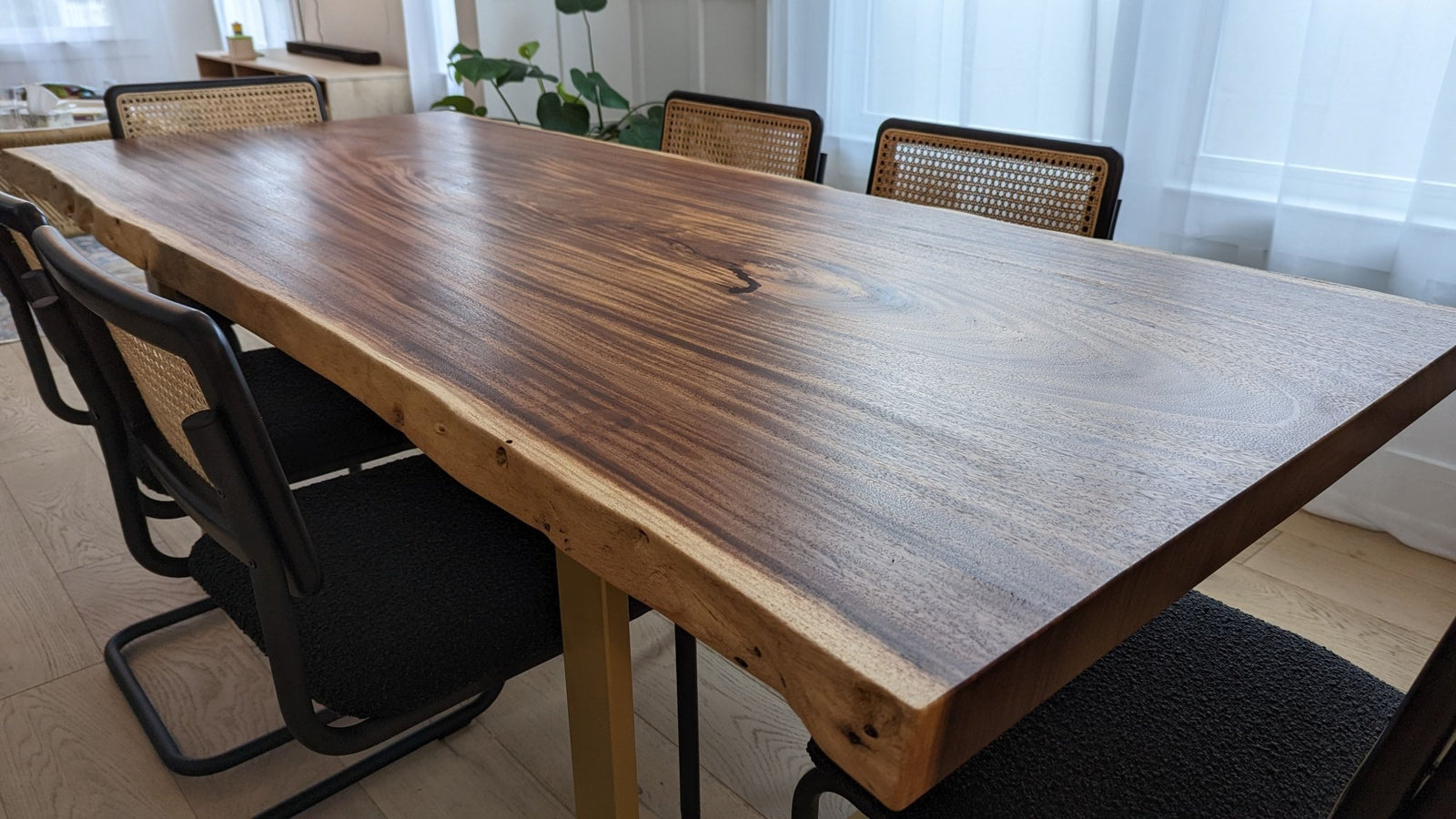 MAHOGANY LIVE EDGE TABLE - MorningWood Company