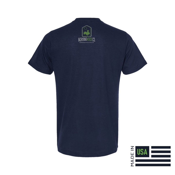 MorningWood Co. short sleeve navy blue t-shirt