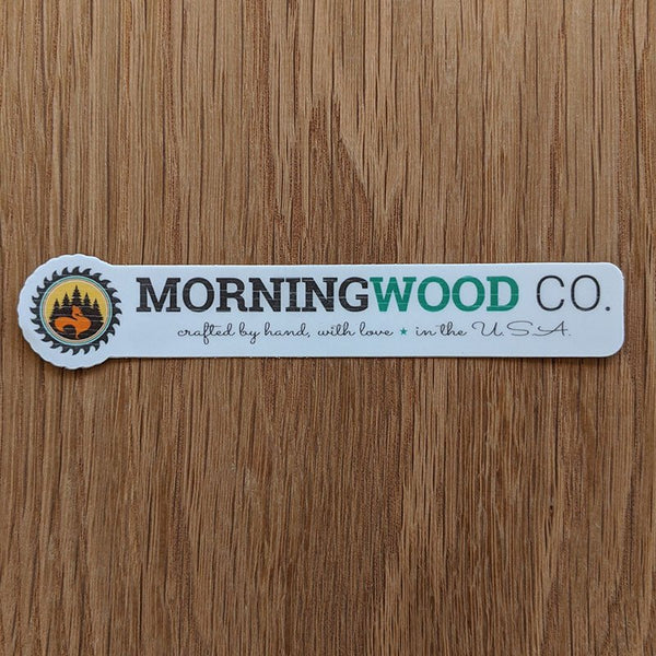 1"x4" MORINGWOOD LOGO STICKER - MorningWood Company - Custom Woodworker - Jacksonville FL