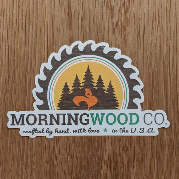 4"x6" MORINGWOOD LOGO STICKER - MorningWood Company - Custom Woodworker - Jacksonville FL
